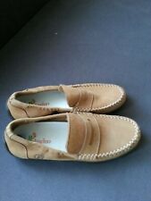 Neu Naturino Mokassin Gr 35 echt Leder Nubuk leicht beige Laufsohle m.Noppen