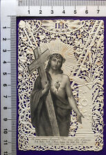 Präge-Spitzenbild Jesus Kreuz