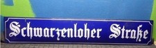 Altes Emaille Schild Straße Straßenschild Schwarzenloher Straße Nürnberg Gewölbt