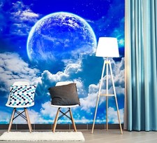 3D Blau Planet Q4276 Tapete