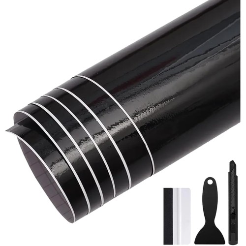 Auto folie schwarz glanz - folie,
