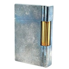 S.T. Dupont Ligne 2 Gatsby Feuerzeug Silber / Vergoldet / Ungraviert (D21)