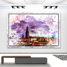 Stadt Hamburg Städte Landschaft Abstrakt Wandbilder XXL Bilder Leinwandbild 3626