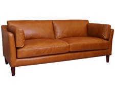 Manitoba Sofa 3 Sitzer Columbia Brown Vintage Leder Möbel Ledersofa Cocktailsofa