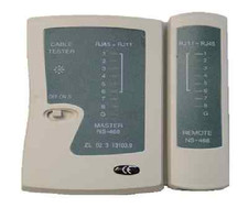 LAN Kabel-Tester Netzwerktester RJ11, RJ45 inkl. Kunststofftasche schwarz