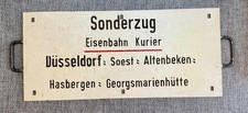 Zuglaufschild Dampfsonderzug EK Duesseldorf/Georgsmarienhuette Pacific Rundfahrt