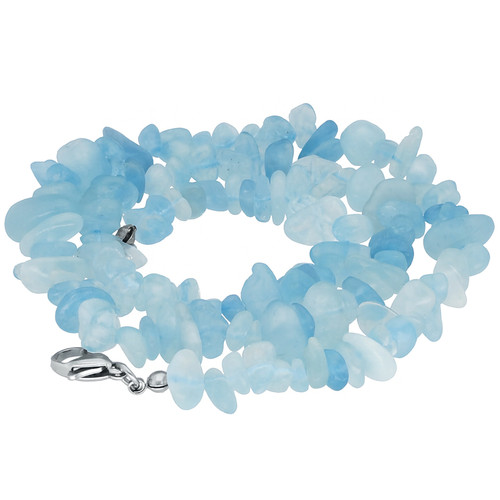 Aquamarin blau splitterkette - aquamarin,