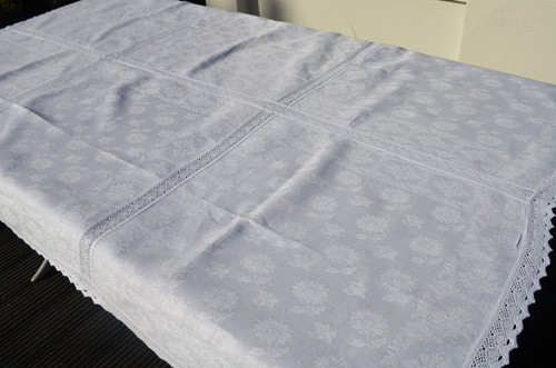 Antikes tafeltuch leinendamast - antikes,