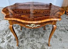 sehr schöner  Dresdner Barock Tisch Couchtisch Nussbaum mit Bronze Intarsien