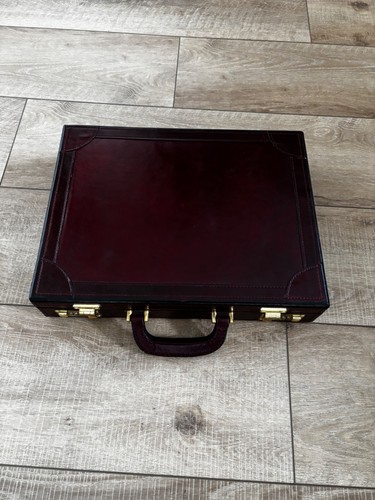 Vintage leder aktenkoffer - vintage,