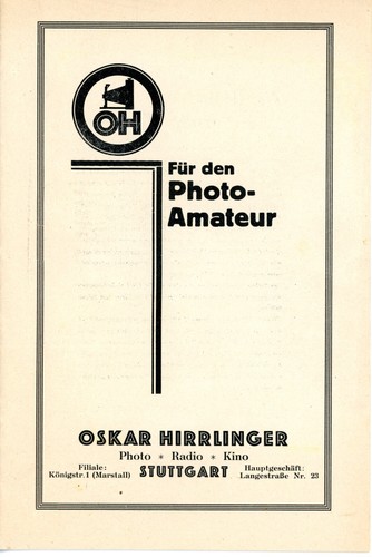 Oskar hirrlinger prospekt - hirrlinger,