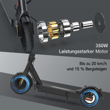 E-Scooter Elektroroller E9ABE 8,5" 350W, Straßenzulassung 20kmh, Xiaomi ähnlich