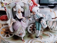 Porzellan Figur Kutsche Barock