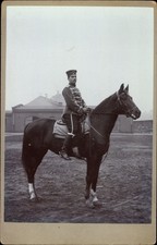 Foto Soldat zu Pferd, Kaiserreich, Husaren-Uniform - 10480606
