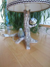 schöne Vintage Goebel Tischlampe Blaumeise Lampe Vögel  Retro -top Zustand