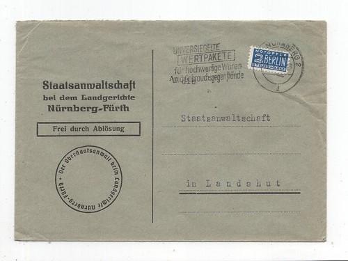 Brief notopfer nürnberg - notopfer, 2