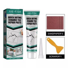 Keramik Reparatur Paste Fliesen Reparatur AB Kleber Set für BAD WC Sanitär 100g