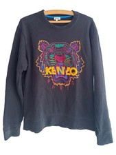 Kenzo Herren Sweatshirt Tiger L Schwarz Casual Baumwolle