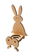 Kantenhocker "Hase Diddy", MDF-Holz,ca.H 21,5 x B 9,5 x T 7,5 cm