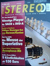 STEREO 7/05, SONY MZ RH 10,ACCUPHASE 213,NEWTRONIC TEMPERANCE III,KEF Q 4,HK 970