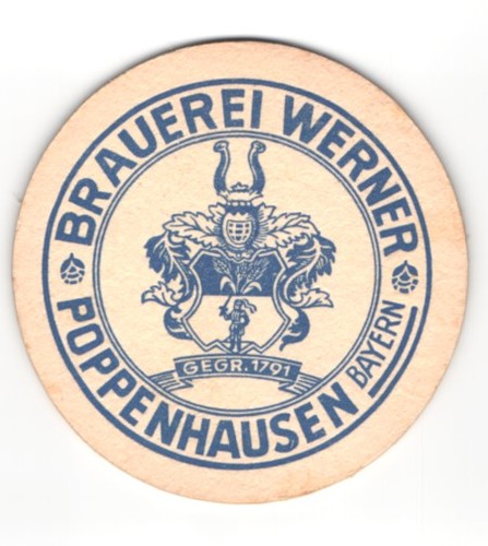 Bierdeckel poppenhausen - bierdeckel, i