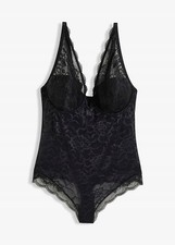 Body Gr. 95 Cup D Schwarz Damen Spitzenbody Unterwäsche Einteiler Neu