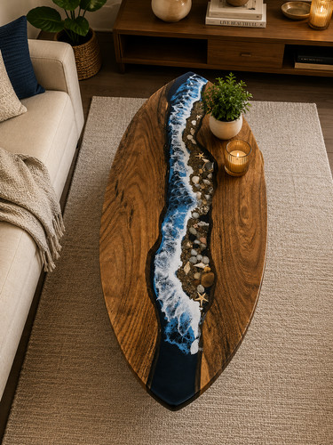 Ocean wave epoxid couchtisch - wave,