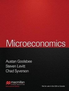 Microeconomics von goolsbee - von,