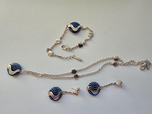 Montblanc blue pendant 925er - blue,