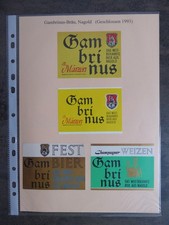 Bieretiketten, BW, Nagold, Privatbrauerei Gambrinus W. Burkhardt KG