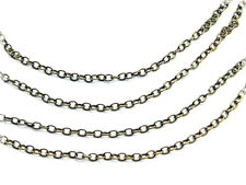 2 m feine Messingkette Vintage