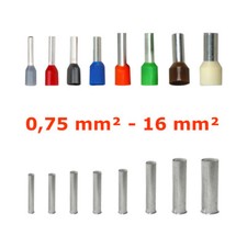 Aderendhülsen 0,75 / 1 / 1,5 / 2,5 / 4 / 6 / 10 / 16 mm² Kabel Endhülse Kopp