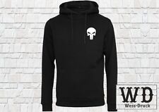 Herren Punisher Hoodie bestickt Kapuzenpullover Sweatshirt Pulli S - 5XL