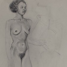 Heinrich Ilgenfritz Zeichnung Frauenakt Neue Sachlichkeit Graphit unsigniert