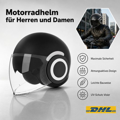 Retro rollerhelm helm visier - retro,