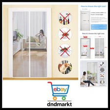 Fliegengitter Balkontur Magnet Insektenschutz 110x210cm Weiß Leicht Montage