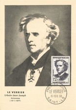 844966) Frankreich Maximumkarte Nr.1183 Astronom Joseph Le Verrier Raumfahrt !!