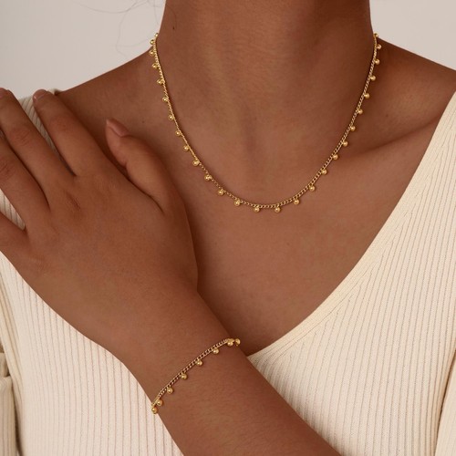18k vergoldetes schmuck set - 18k,