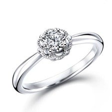 Verlobungsring 14K Weißgold