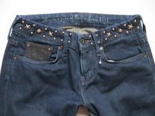 Levi's Damen Jeans Hose W 27 /L 32 LIMITED Edition with Rivets & Leather, KULT !