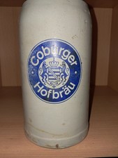 Alter Bierkrug,  Masskrug,  Tonkrug der Brauerei Coburger Hofbräu 1,0l