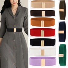 14 Farben Damen breit Stretch Gürtel Kleid Dehnbar Elastisch Taillengürtel NEW