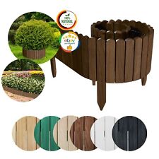 Beeteinfassung 2m Beetumrandung Rasenkante Holz Rollzaun Flexibler Rollborder