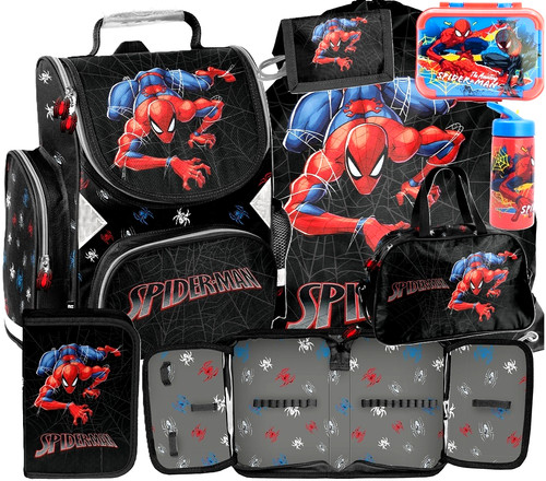Spiderman schulranzen set - set, 7in1