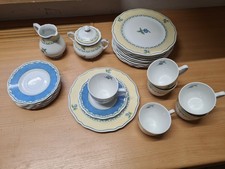 Kaffeeservice 6 Personen, Winterlingen Marktleuhen, gelb/blau und Kaffeemaschine