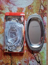 6 Servierplatten Edelstahl