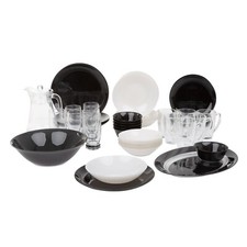 Geschirrset Luminarc Tafelservice Glasgeschirr Hartglas 6 Personen 46 Tlg.