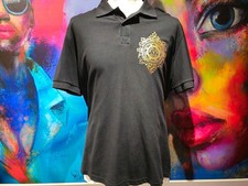 Versace Couture Polo-Shirt Gr. XL Logopatching Gold - NEUWERTIG -