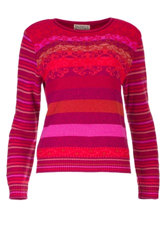 Jacquard strickpullover rot - strickpullover,