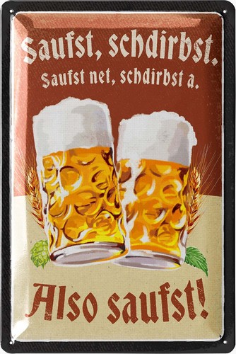 Blechschilder retro bier bar - retro,